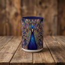 Celestial Peacock Stained Glass Style Mug