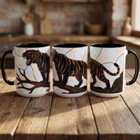 Midnight Tiger Stained Glass Style Mug