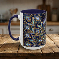 Lunar Peacock Stained Glass Style Mug