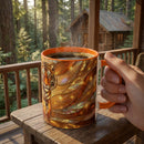 Golden Tiger Stained Glass Style Mug