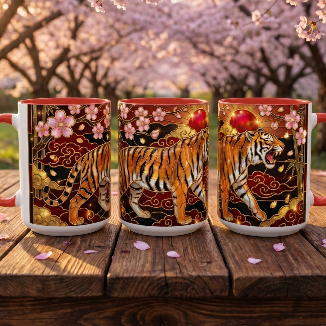 Tiger Stained Glass Mug Collection