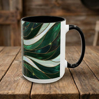 Jade Wolf Stained Glass Style Mug