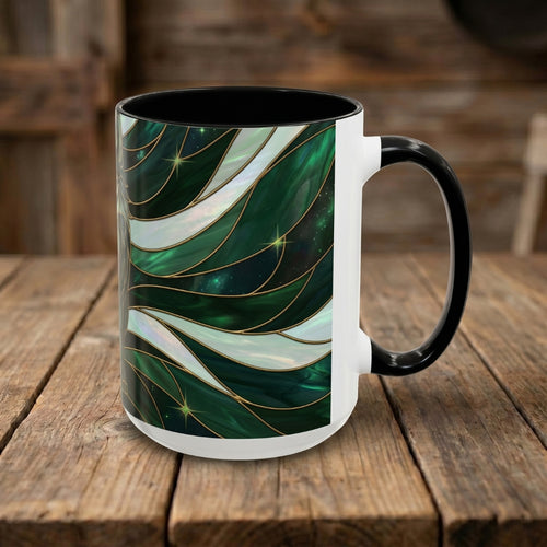 Jade Wolf Stained Glass Style Mug