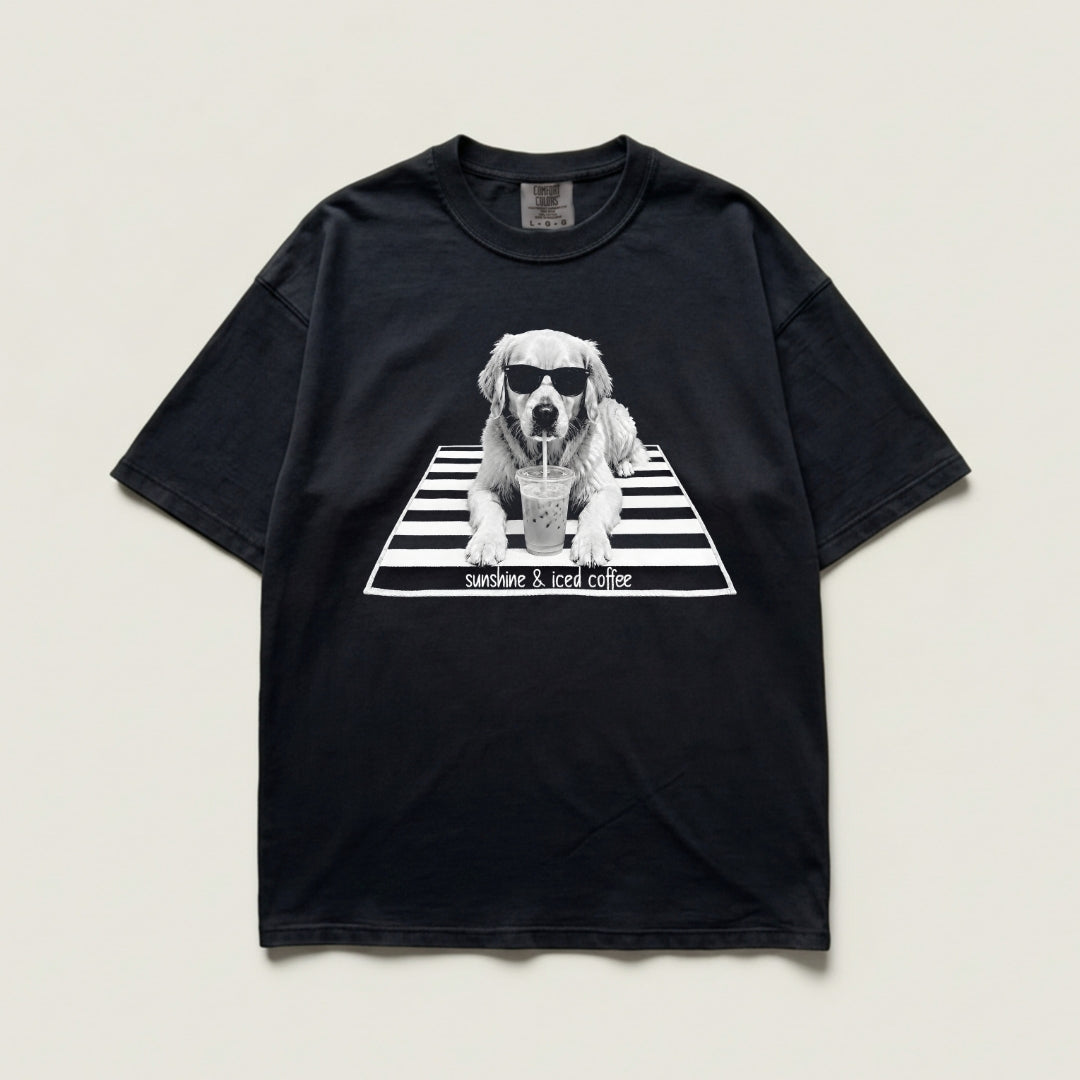 Sunshine & Iced Coffee Dog Comfort Colors® T-Shirt