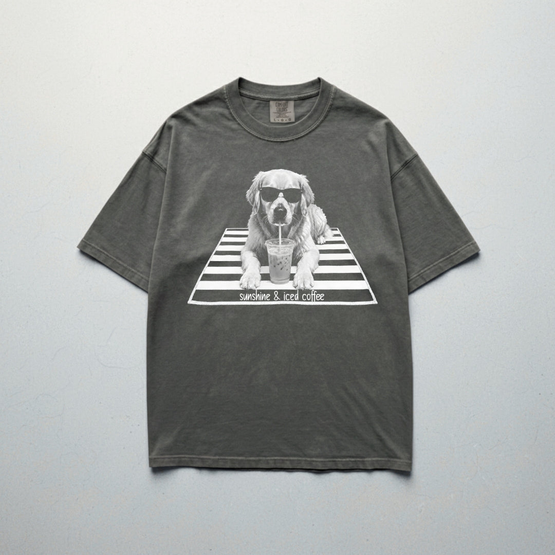Sunshine & Iced Coffee Dog Comfort Colors® T-Shirt