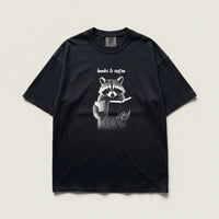 Books & Coffee Raccoon Comfort Colors® T-Shirt
