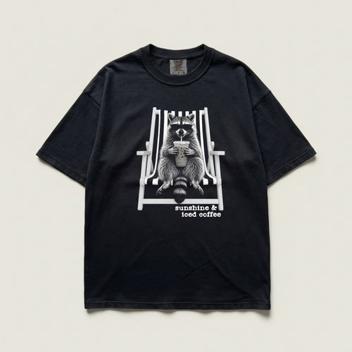 Sunshine & Iced Coffee Raccoon Comfort Colors® T-Shirt